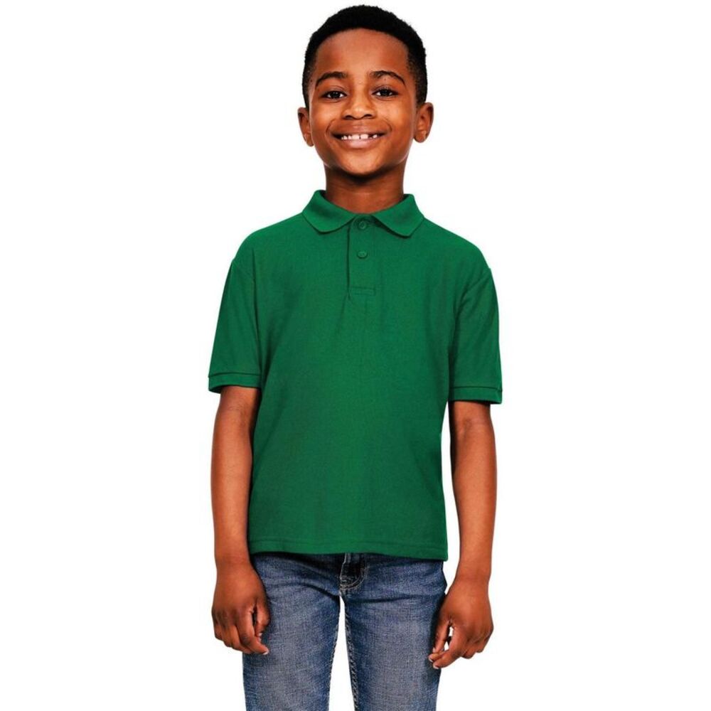 Casual Classic Childrens/Kids Polo / Forest Green